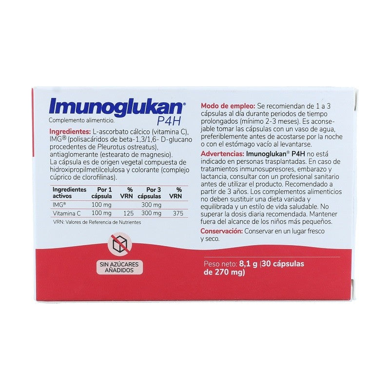 IMUNOGLUKAN P4H 30 Cápsulas-2