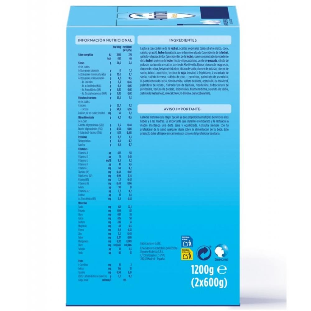 ALMIRÓN Advance 1 con Pronutra Leche para Lactantes Pack 3x1200gr-2