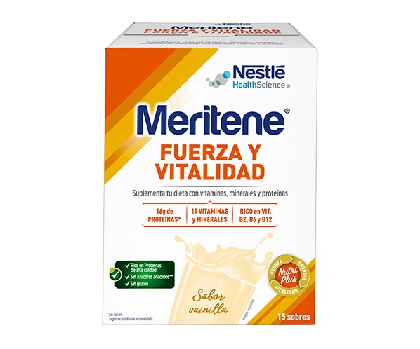 MERITENE Fuerza y Vitalidad Batido Vainilla 15 sobres-1