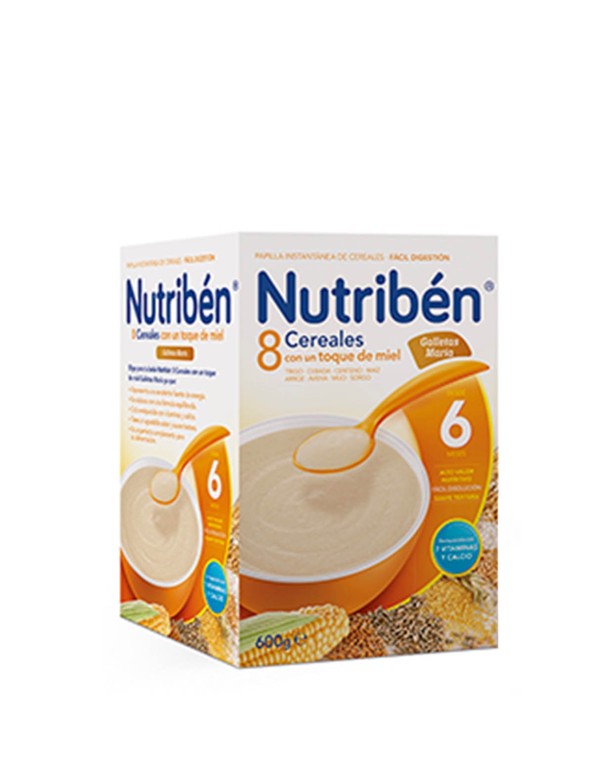NUTRIBÉN 8 Cereales Toque de Miel y Galletas Maria 600G-1