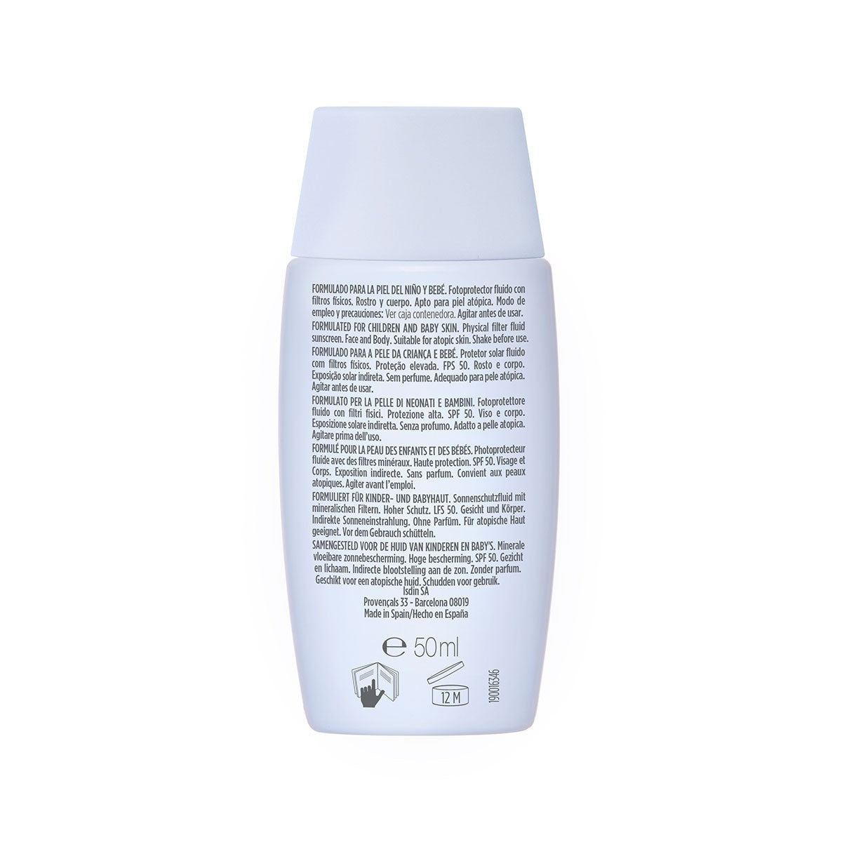 ISDIN Fusion Fluid Mineral Baby Pediatrics SPF 50 Fotoprotector 50ml-6