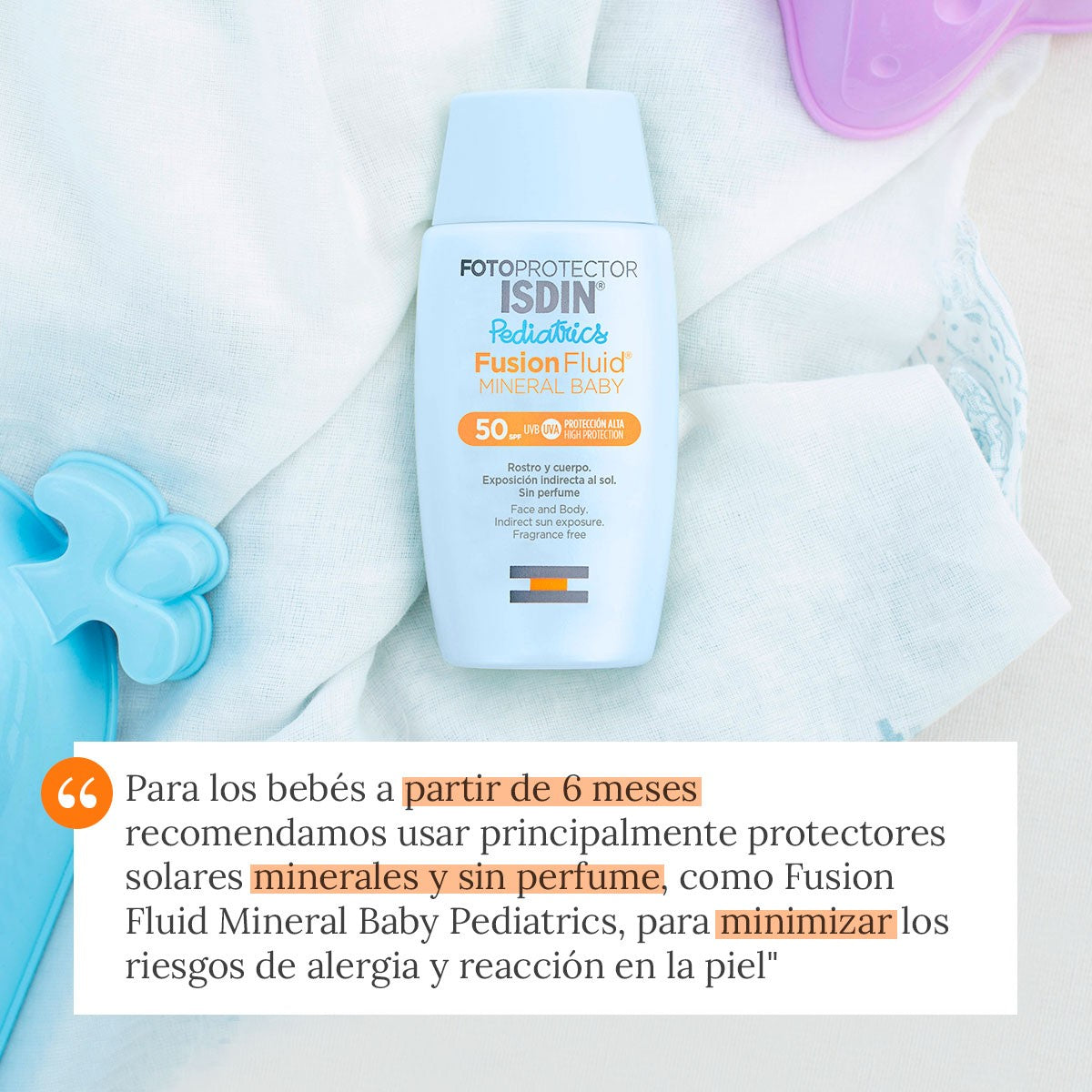 ISDIN Fusion Fluid Mineral Baby Pediatrics SPF 50 Fotoprotector 50ml-9