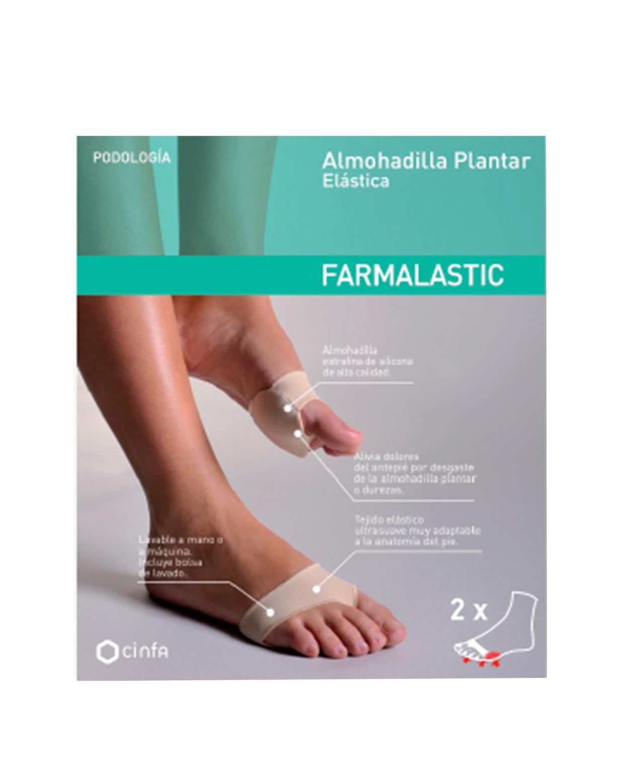 FARMALASTIC Almohadilla Elástica Talla Grande 2 Unidades-1