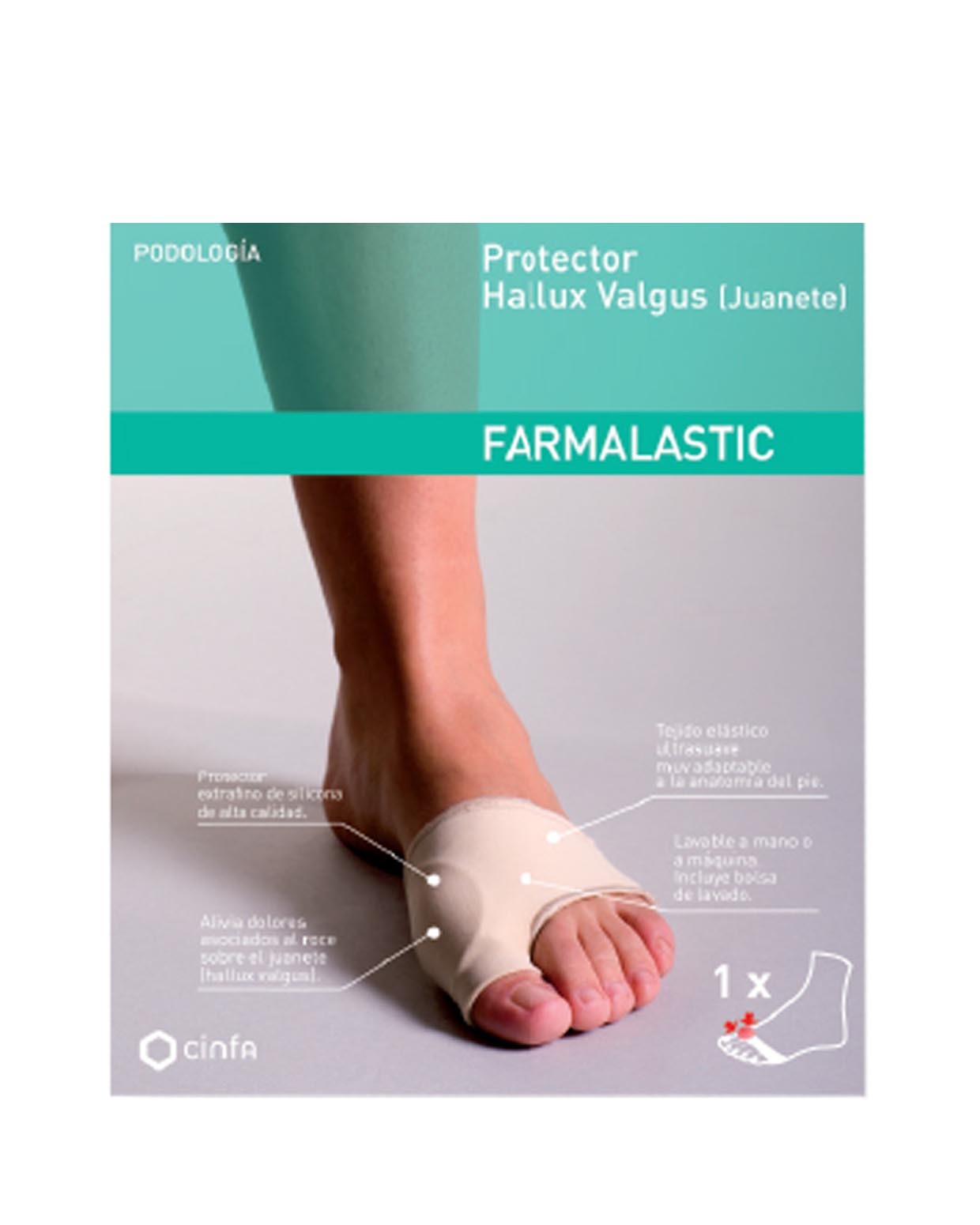 FARMALASTIC Protector Hallux Valgus Juanete Talla Mediana-1