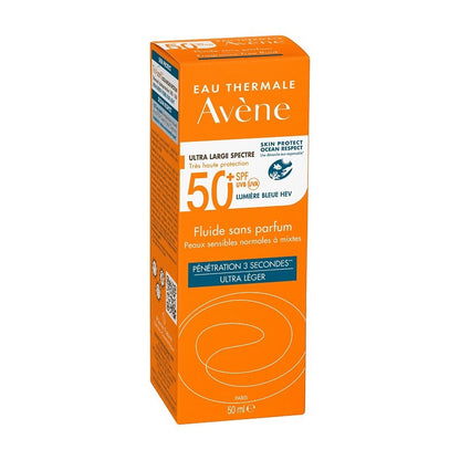 AVENE Solar Fluido Facial Toque Seco SPF50+ Sin Perfume 50ml-2