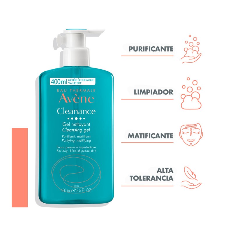 Avène Cleanance Gel Limpiador Sin Jabón 400 ml-2