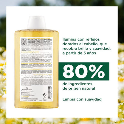 KLORANE Champú Camomila Reflejos Dorados 400 ml-3