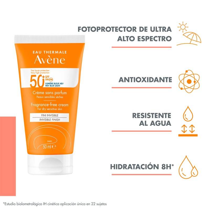 AVENE Crema Solar SPF50+ Sin Perfume 50 ml-2