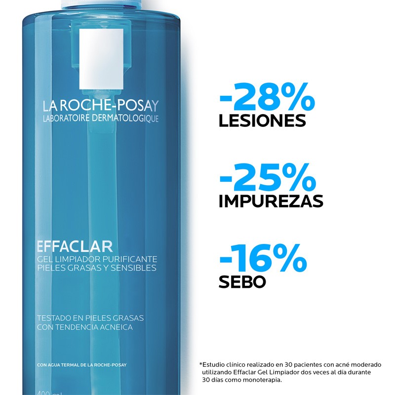 EFFACLAR Gel Limpiador Purificante +M Piel Grasa 400ml - La Roche Posay-8