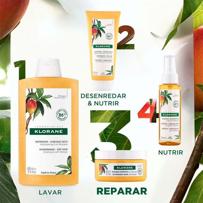 KLORANE Mascarilla Reparadora a la Manteca de Mango 150 ml-6
