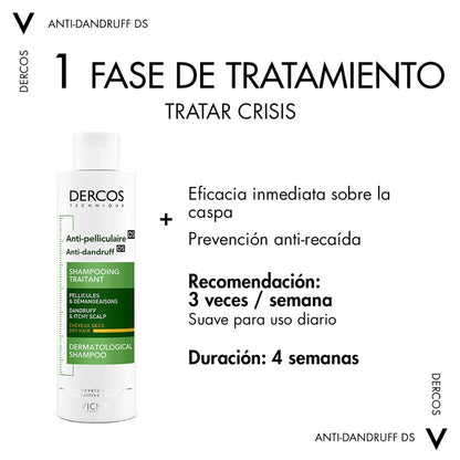 VICHY Dercos Champú Anticaspa Cabello Seco 390ml-9