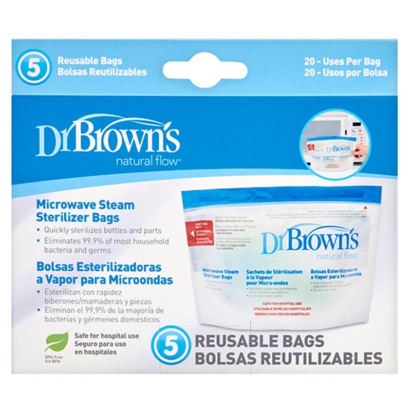 DR BROWN'S Bolsas Esterilizadoras Microondas (5 Unids)-1