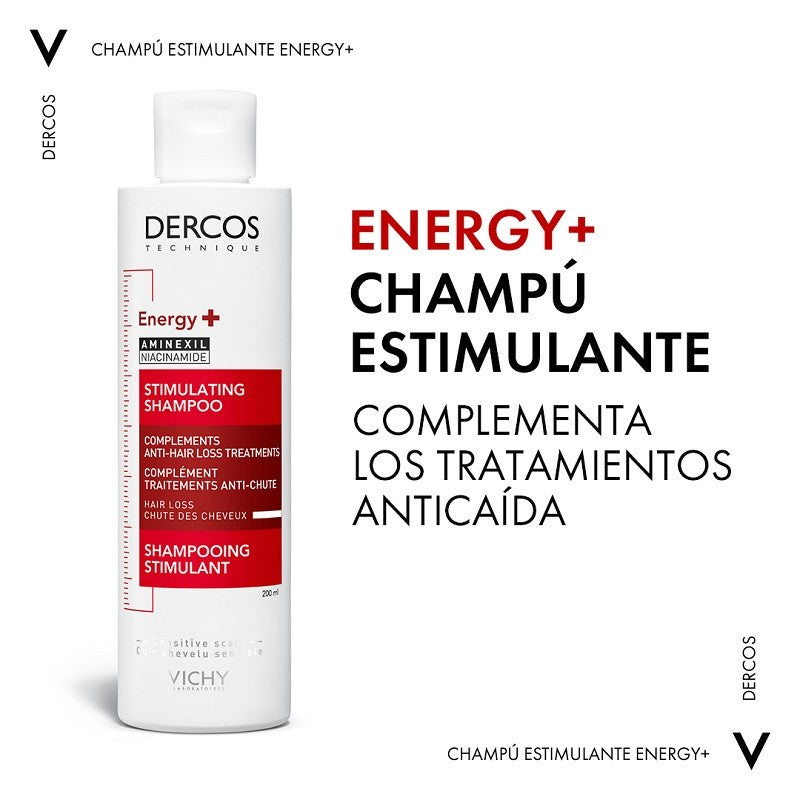 VICHY Dercos Champú Anticaída Estimulante Energizante 200ml-4