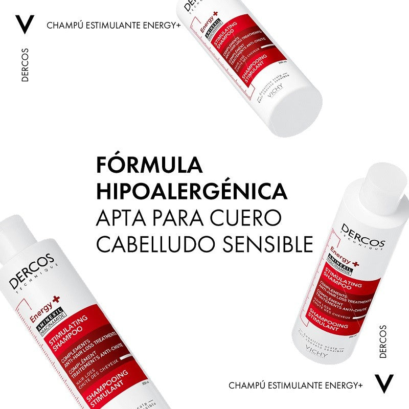 VICHY Dercos Champú Anticaída Estimulante Energizante 200ml-10