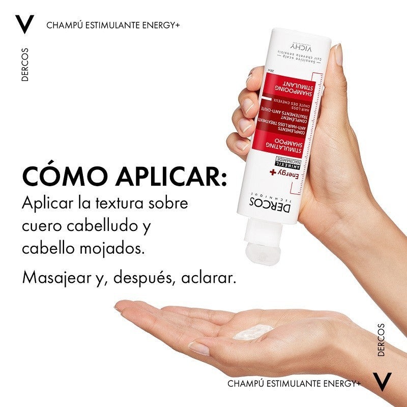 VICHY Dercos Champú Anticaída Estimulante Energizante 400ml-14