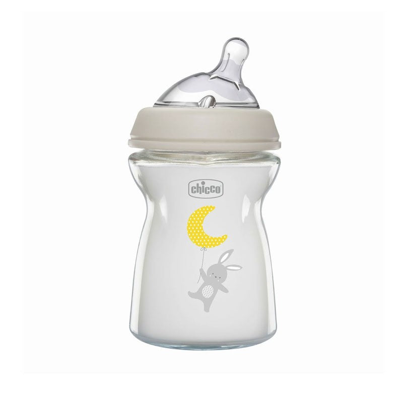 CHICCO Biberón Natural Feeling de Vidrio Flujo normal 250ML 0m+-1