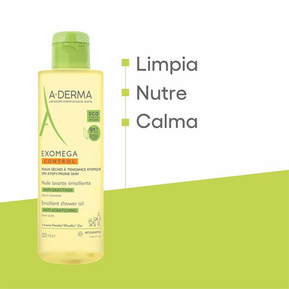 A-DERMA Exomega Control Aceite de Ducha y Baño 500ml-3