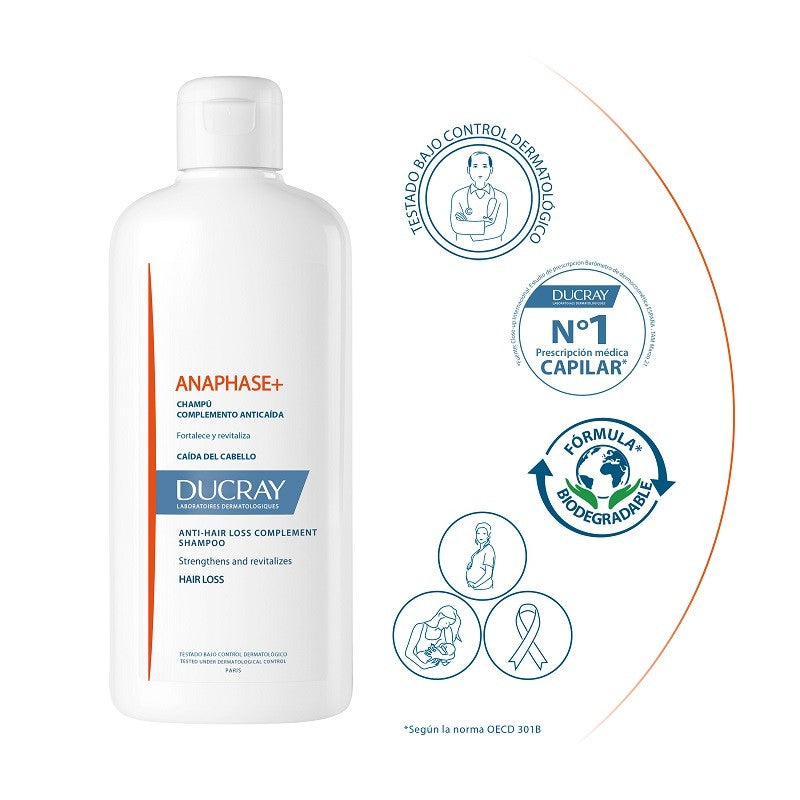 DUCRAY Anaphase+ Champú Anticaída 400ml-3