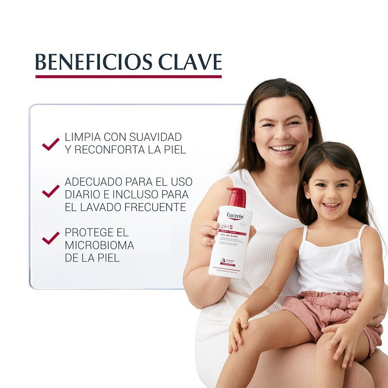 EUCERIN pH5 Gel de Baño Piel Seca y Sensible 1L-6