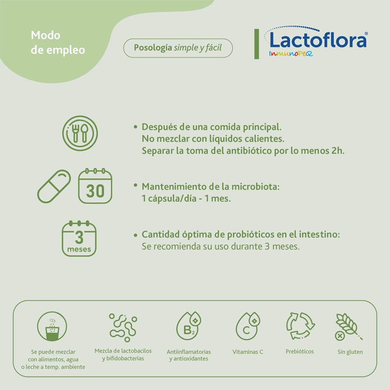 LACTOFLORA Probióticos InmunoPEQ 30 Cápsulas-4
