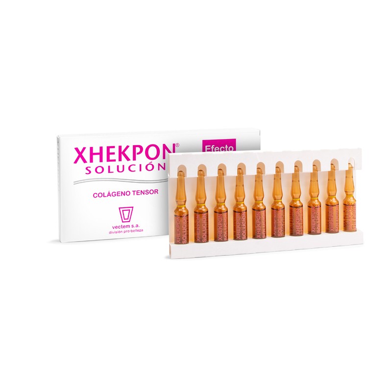 XHEKPON Solución Colágeno Tensor Efecto Flash 10 Ampollas-1