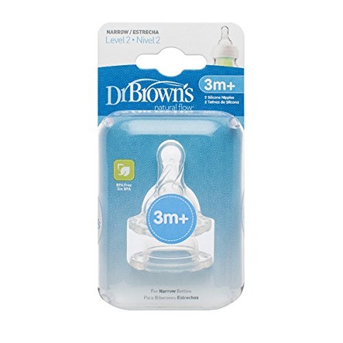 DR. BROWN'S Tetina Boca estrecha +3 Meses 2 Unidades-1