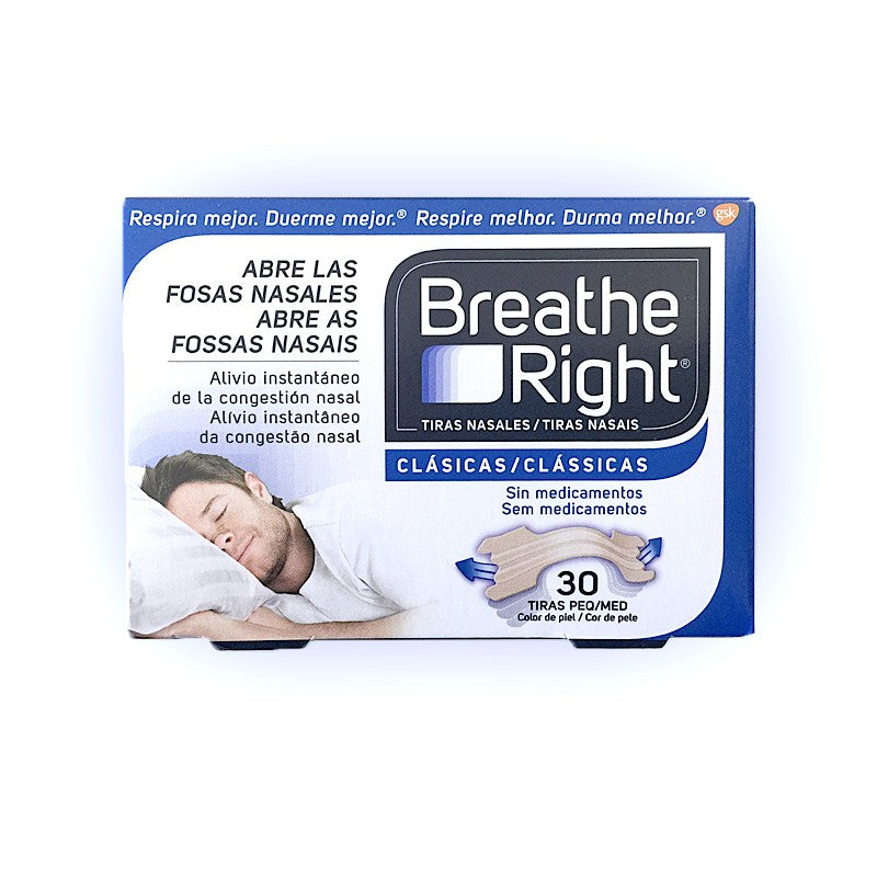 Breathe Right Tiras Nasales Clásicas Peq/Med. (30 unid)-1