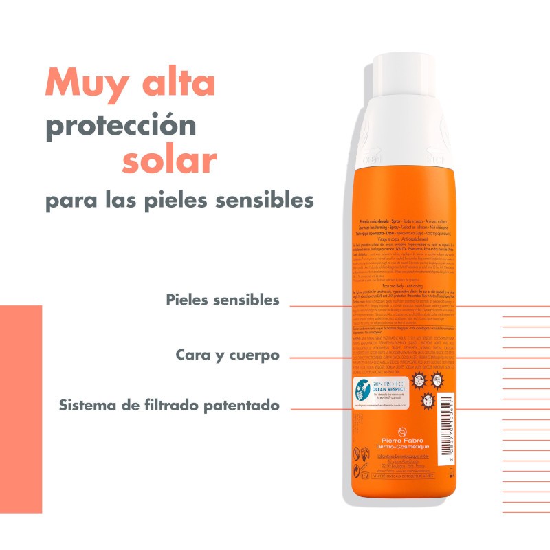 AVÈNE Protector Solar en Spray SPF50+ (200ml)-3
