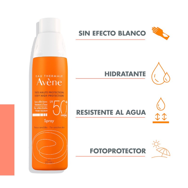 AVÈNE Protector Solar en Spray SPF50+ (200ml)-4