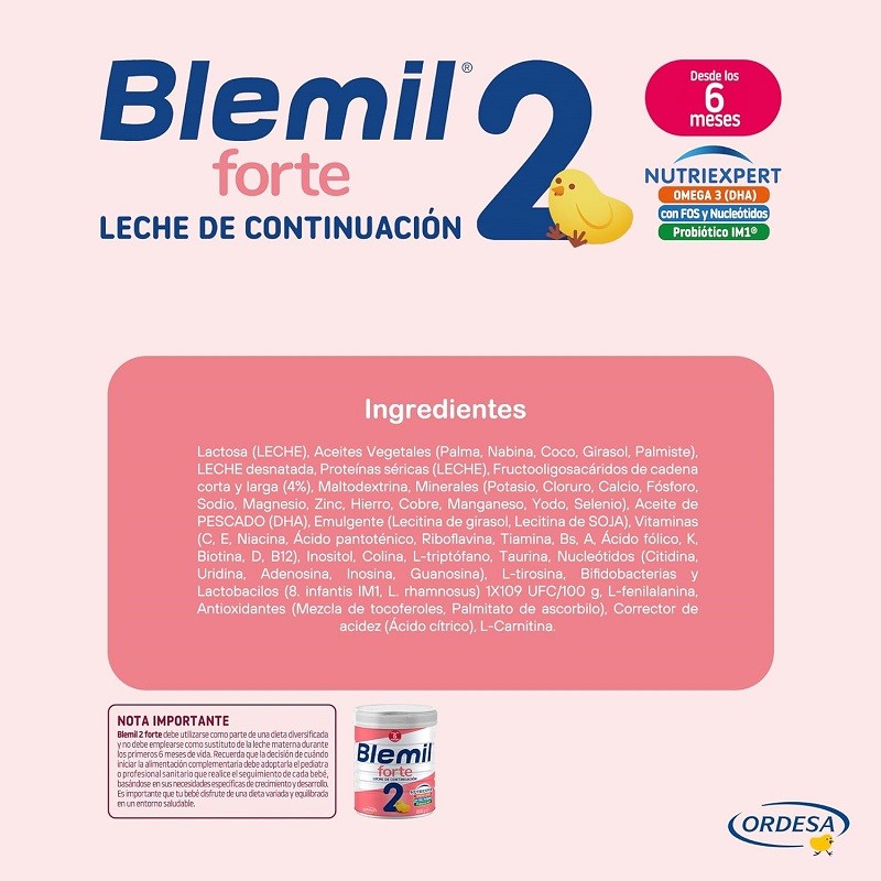PACK BLEMIL Plus 2 Forte Leche de Continuación 2x800gr-8
