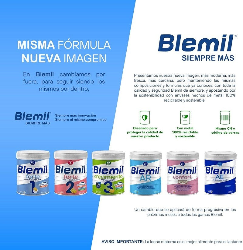 PACK BLEMIL Plus 2 Forte Leche de Continuación 6x800gr-3