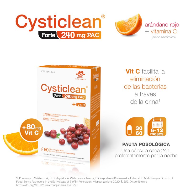 CYSTICLEAN Forte 240mg PAC 60 Cápsulas-3