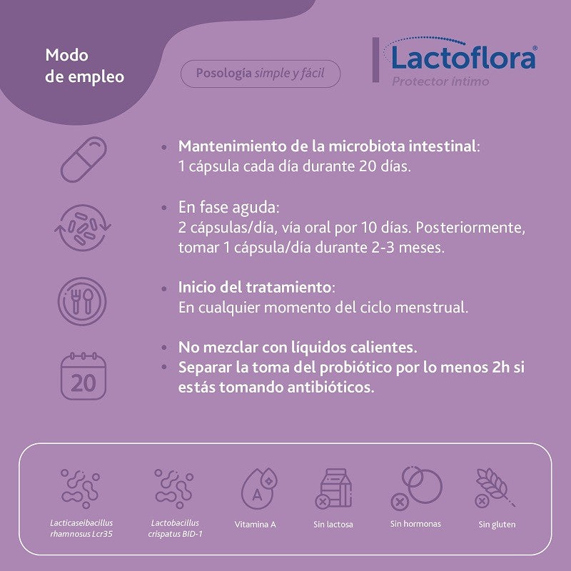 LACTOFLORA Protector Íntimo 20 Cápsulas-6
