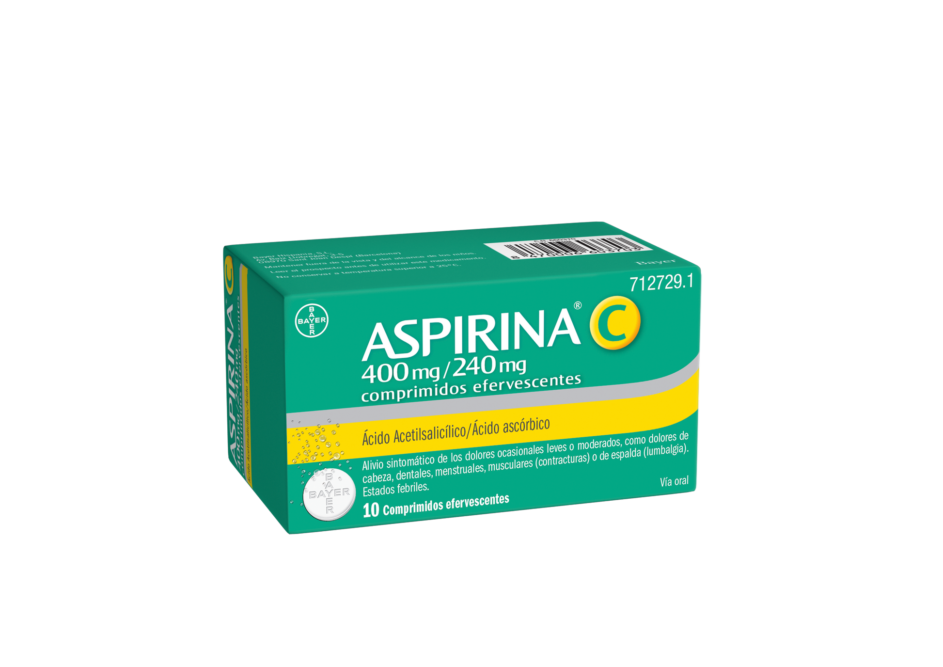 BAYER Aspirina C 10 comprimidos efervescentes.-1