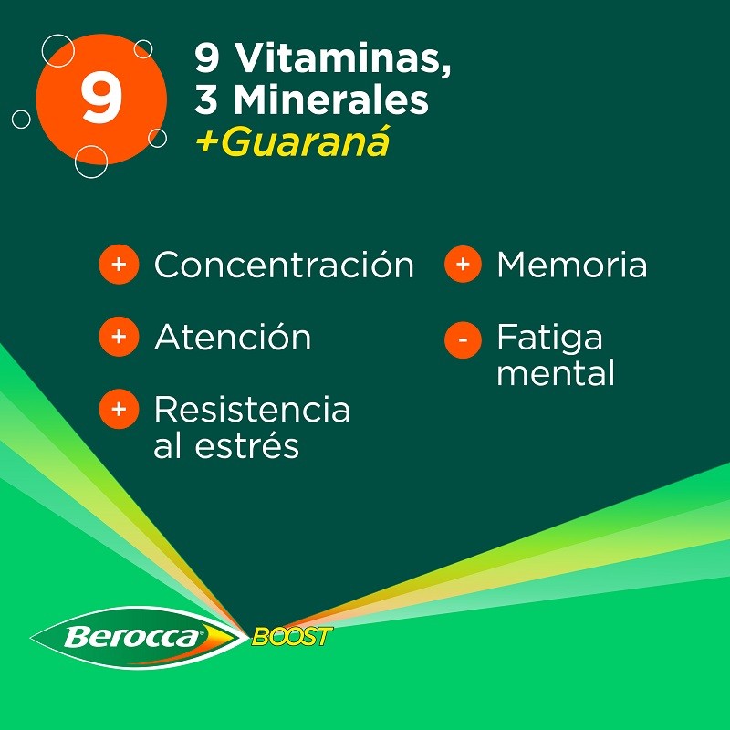 BEROCCA BOOST Guaraná 30 Comprimidos Efervescentes-5