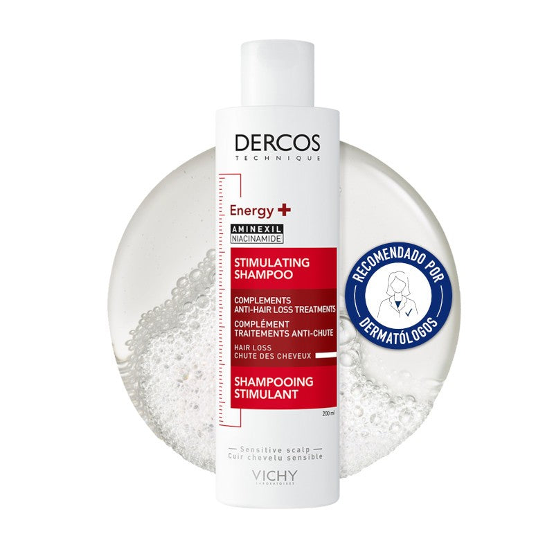 VICHY Dercos Champú Anticaída Estimulante Energizante 200ml-2