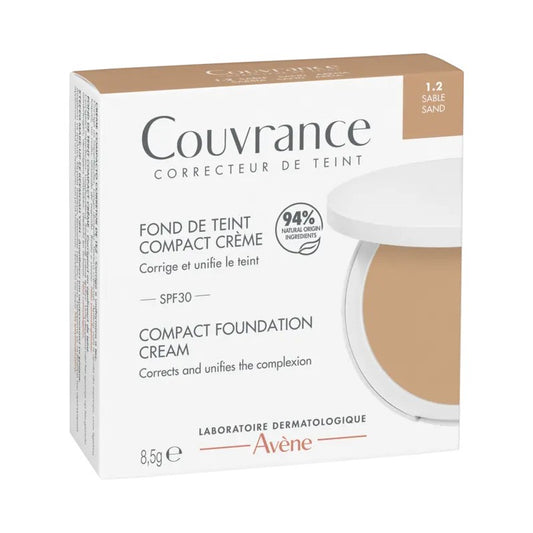 Avène Couvrance Base de Maquillaje Compacta Arena 1.2 Mate SPF 30-1
