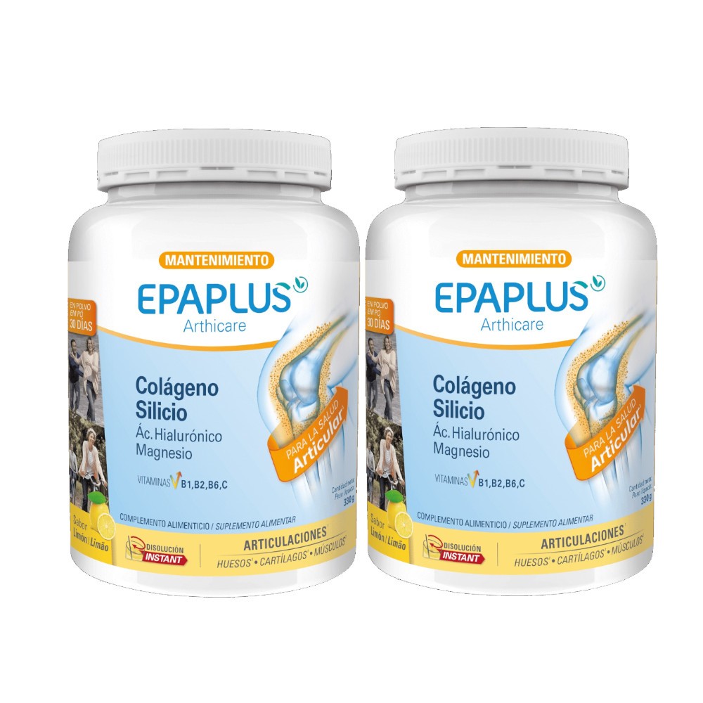 EPAPLUS Arthicare Colágeno + Silicio + Hialurónico + Magnesio Instant Limón DUPLO 2x330gr-2
