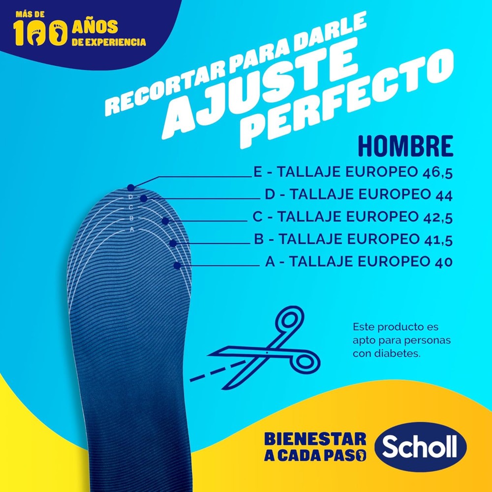 SCHOLL Plantilla Gel Activ Sport Hombre Talla 40 - 46.5-3