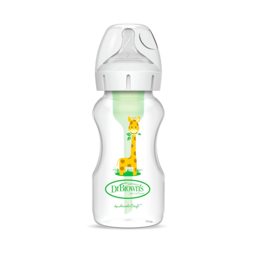Dr. BROWN'S Biberón OPTIONS+ 270ML Boca Ancha Natural Flow Blanco-1