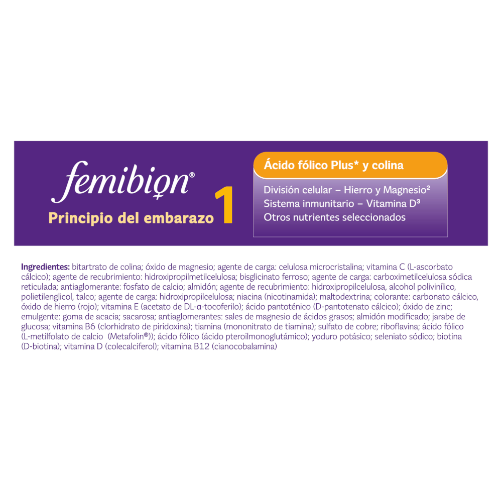 FEMIBION 1 Principio del Embarazo 28 Comprimidos (4 semanas)-11