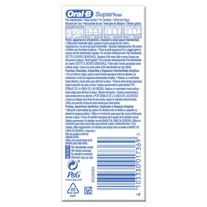 ORAL-B Superfloss Seda Dental Sin Cera 50 Hebras-5