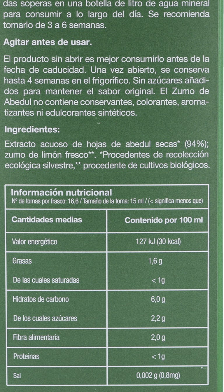WELEDA Zumo de Abedul 250ml-4
