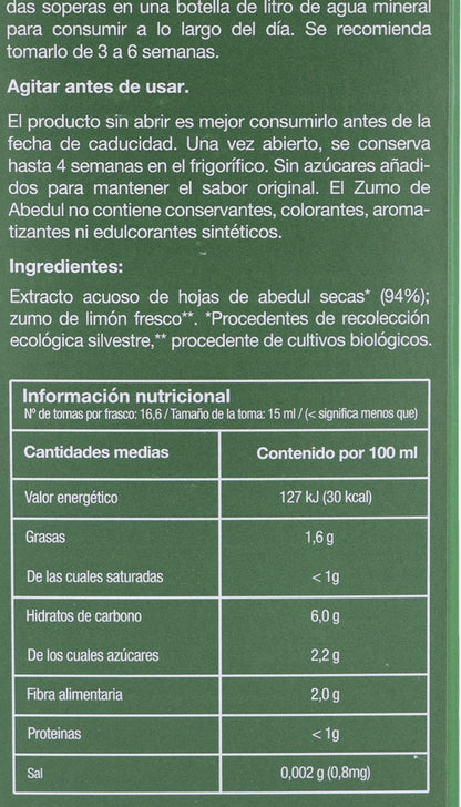 WELEDA Zumo de Abedul 250ml-4