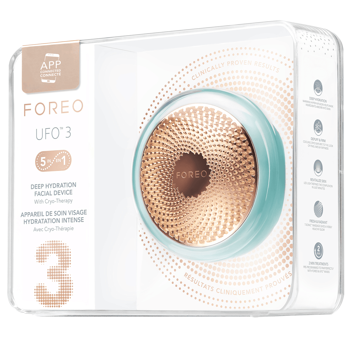 FOREO UFO 3 Dispositivo de Hidratación Facial 5 en 1 Azul Ártico 1 ud-1