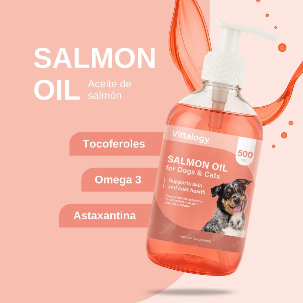 Vittalogy Aceite de Salmón para Perros y Gatos 500ml-6