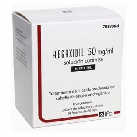 REGAXIDIL Solucion Cutanea Minoxidil 50mg/ml 4x60ml (240ml)-1