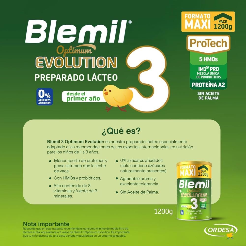 BLEMIL 3 Optimum Evolution Leche de Crecimiento Triplo 3x1200 gr-5