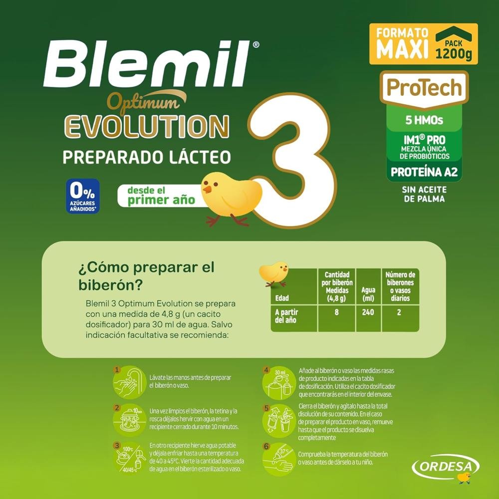 BLEMIL 3 Optimum Evolution Leche de Crecimiento Triplo 3x1200 gr-6
