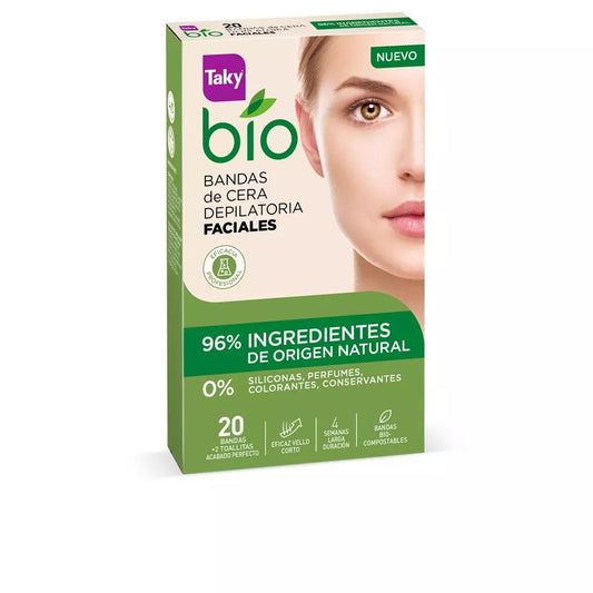 Taky Bandas de Cera Faciales Depilatorias 20 ud-1